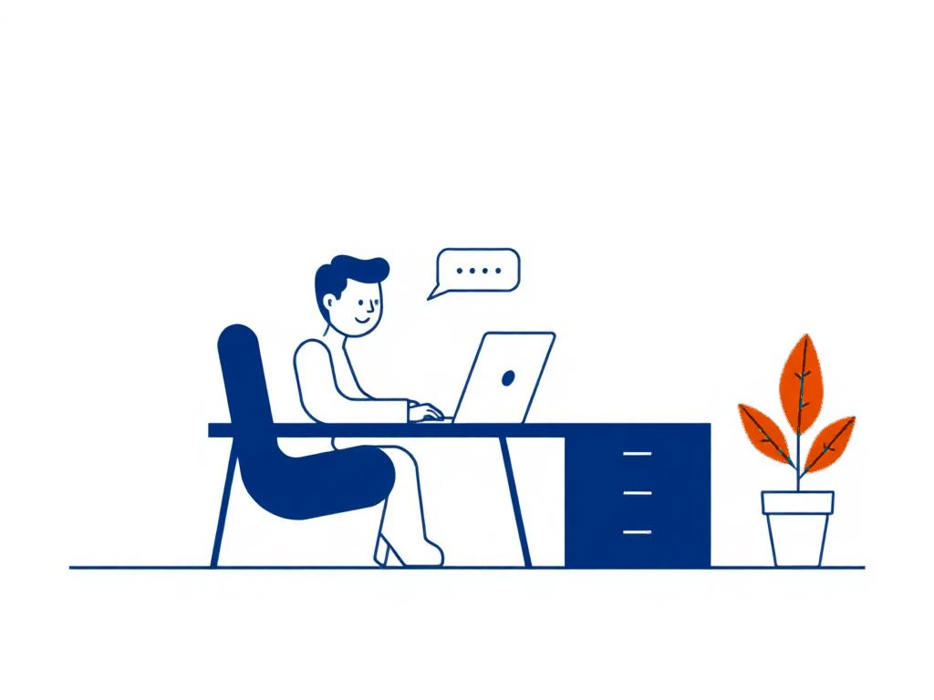 A member of the Softra team at a desk ready to reply.