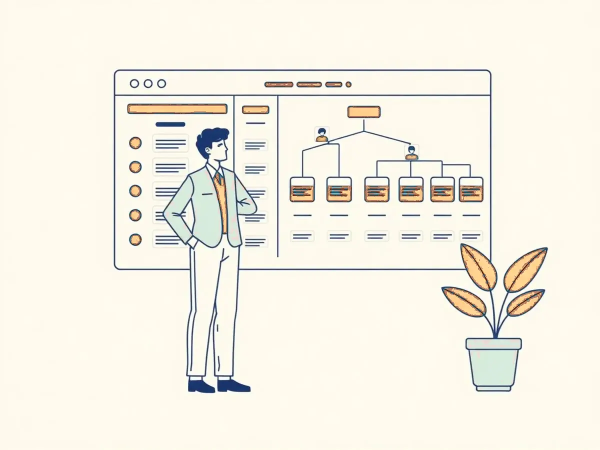 Employee record illustration
